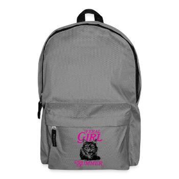 Feral Girl Summer Women Girls Cat Lover Summer - Backpack - elephant grey - Front