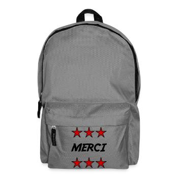 MAÎTRESSE. MAITRE. MERCI. MERCI MAÎTRESSE - Sac à dos - gris éléphant - Devant