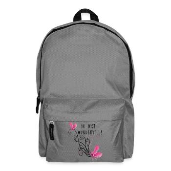 Tu es merveilleux, vrille de fleur - Sac à dos - gris éléphant - Devant