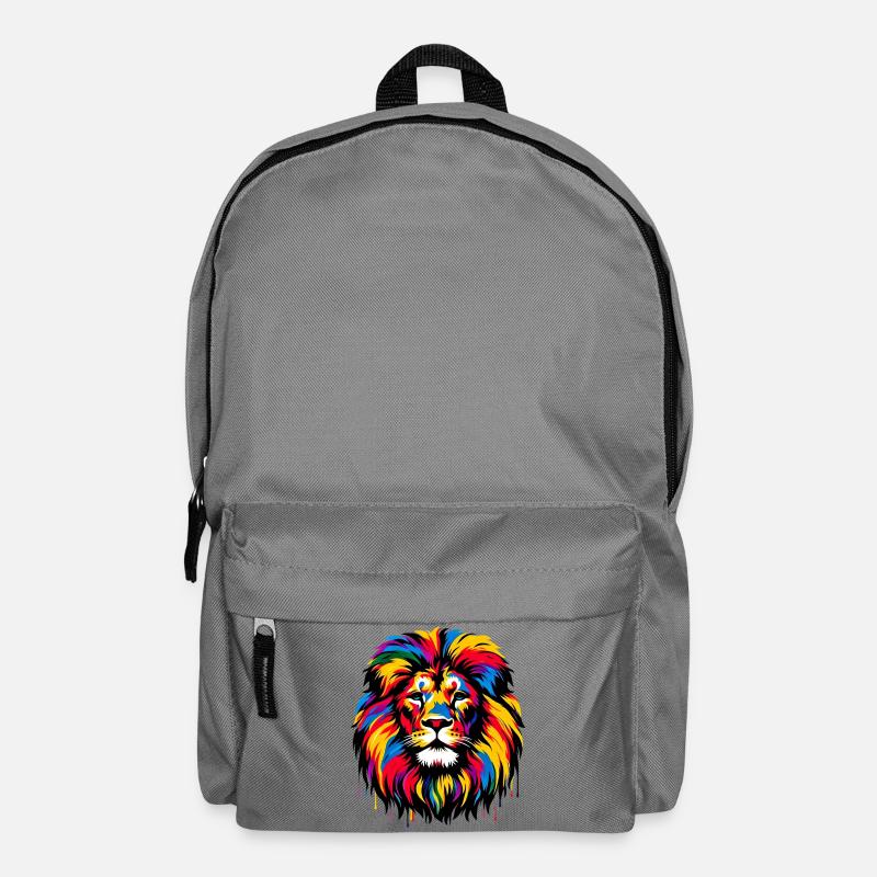 Löwe - Rucksack - Mittelgrau