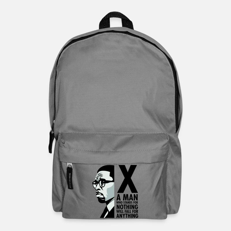 Malcolm X - A man who stands for nothing will fall - Backpack - elephant grey