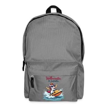 Surfeur Licorne - Sac à dos - gris éléphant - Devant