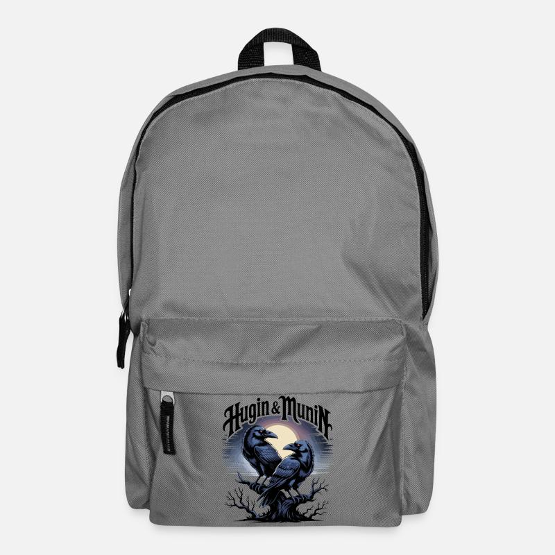 Hugin und Munin - Wächter der Gedanken - Rucksack - Mittelgrau
