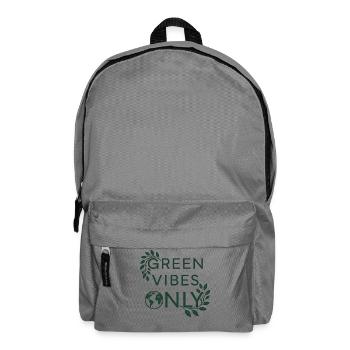 Eco Friendly Green Vibes Only Earth Love - Rucksack - Mittelgrau - Vorne