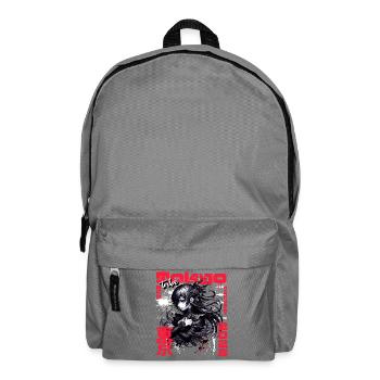 Dark Gothic Anime Woman with Roses - Backpack - elephant grey - Front