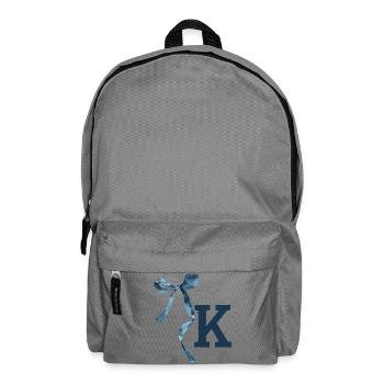 Monogramme k idée cadeau  - Sac à dos - gris éléphant - Devant
