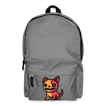 Halloween Hund Zombie - Rucksack - Mittelgrau - Vorne