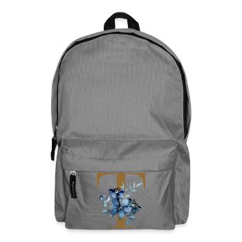 Fleur Bleue Monogramme T - Sac à dos - gris éléphant - Devant