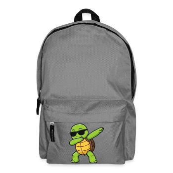 Dab Turtle mit Sonnenbrille - Rucksack - Mittelgrau - Vorne