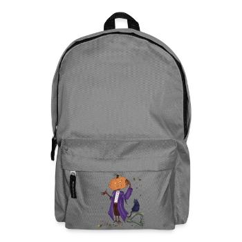 Dashing pumpkin in Purple Coat - Backpack - elephant grey - Front