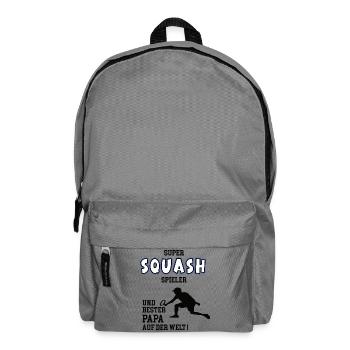Squash Spieler Squasher Papa Vater Mann - Rucksack - Mittelgrau - Vorne