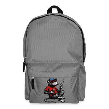 Rat with sunglasses smoking - Backpack - elephant grey - Front