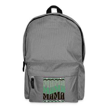 MAMA Waves Pattern Green Brown - Backpack - elephant grey - Front