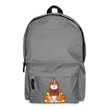 Shiba Inu Thanksgiving Turquie Costume Tenue de chien - Sac à dos - gris éléphant - Devant