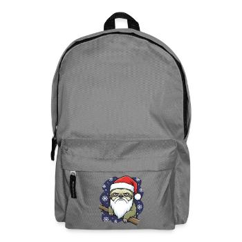 Funny Christmas Sloth Santa Grumpy - Backpack - elephant grey - Front