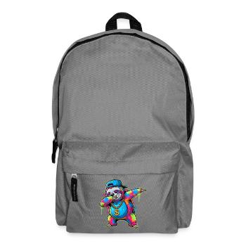 Dabbing Sloth Street Style - Street Art Graffiti - Rucksack - Mittelgrau - Vorne