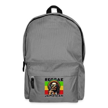 Jamaican Reggae Vibes Rastafari Style Artwork - Backpack - elephant grey - Front
