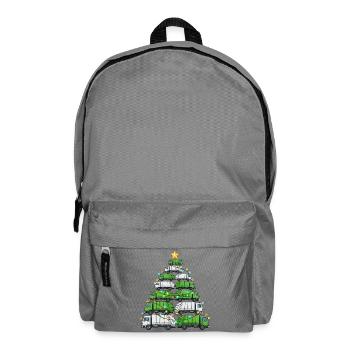 Cadeau drôle de sapin de Noël pour camion poubelle - Sac à dos - gris éléphant - Devant