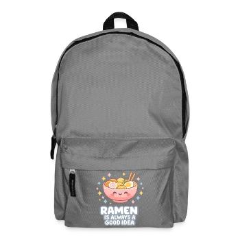 Ramen Nudeln Katzenliebhaber Retro Kawaii Katzen - Rucksack - Mittelgrau - Vorne