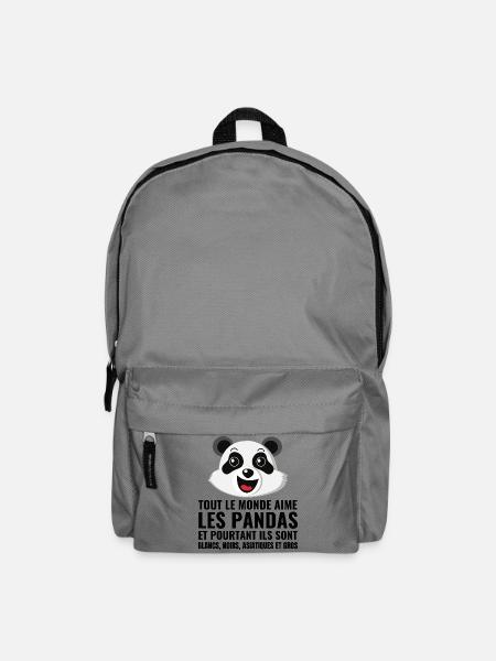 Panda, Vielfalt, Liebe - Rucksack - Mittelgrau