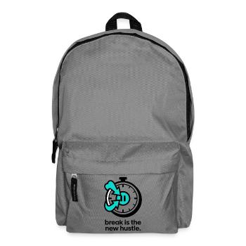 break is the new hustle - Backpack - elephant grey - Front