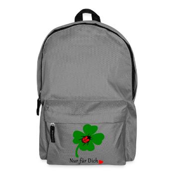 Shamrock with ladybug - Backpack - elephant grey - Front