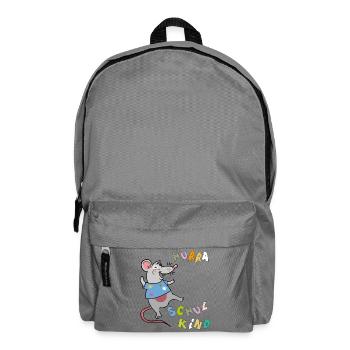 Hooray Schoolchild Mouse - Backpack - elephant grey - Front