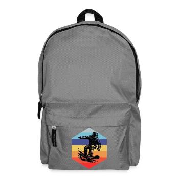 Simple Snowboard Idee für Snowboard - Rucksack - Mittelgrau - Vorne