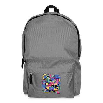 Memphis Geometry Play of Colors - Backpack - elephant grey - Front