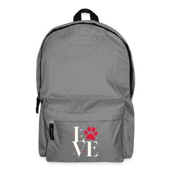 L’amour avec une empreinte de patte - Sac à dos - gris éléphant - Devant