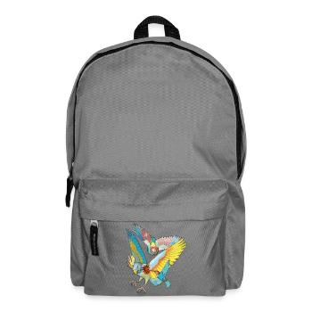 Colorful birds - Backpack - elephant grey - Front