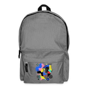 Pop Art de l’explosion géométrique des couleurs - Sac à dos - gris éléphant - Devant