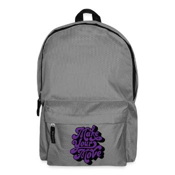 Make Your Move Retro Script - Backpack - elephant grey - Front