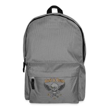Rust Bone Motorrad Skull Wing Design - Rucksack - Mittelgrau - Vorne