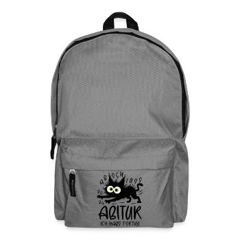 Abitur 2026 Ich habe fertig Katze - Rucksack - Mittelgrau - Vorne