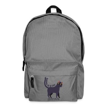Karma ist eine Katze - Rucksack - Mittelgrau - Vorne