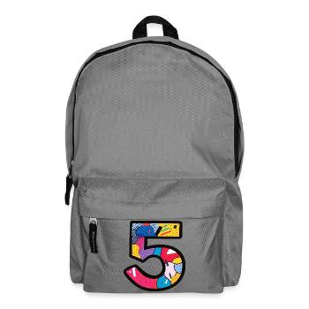 5 Number Colorful - Backpack - elephant grey - Front