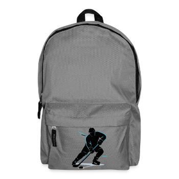 Eishockey Geschenk Kinder Hockey Lustig - Rucksack - Mittelgrau - Vorne
