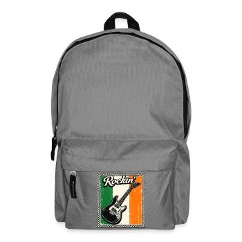 St Patrick's Guitar Birthday Gift - Backpack - elephant grey - Front