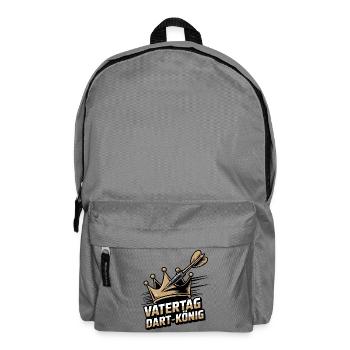 Dart König Papa Vatertag Geschenk Shirt 2026 - Rucksack - Mittelgrau - Vorne