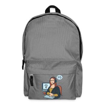 Mona Lisa Agent Humor Büro Alltag - Rucksack - Mittelgrau - Vorne