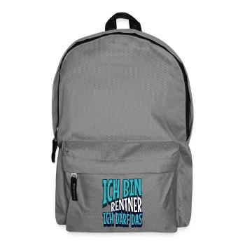 Rentner darf das - Rucksack - Mittelgrau - Vorne