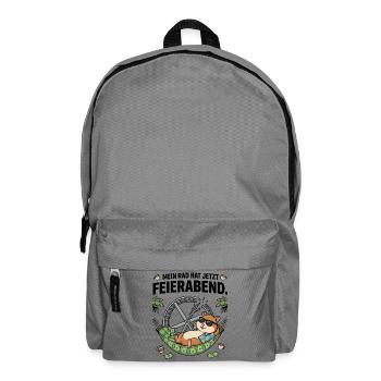 Feierabend Hamster Geld Freiheit Humor - Rucksack - Mittelgrau - Vorne