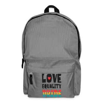 Mois de la Fierté LGBTQ - Amour. L’égalité. Fierté - Sac à dos - gris éléphant - Devant