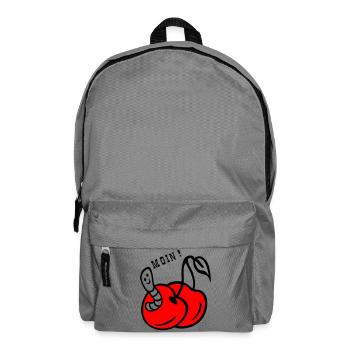 Cherries with worm - Backpack - elephant grey - Front