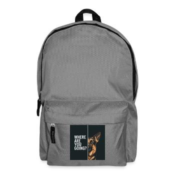 German Shepherd for Dog Fans, Animal Lovers - Backpack - elephant grey - Front