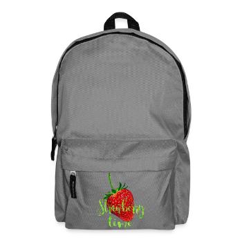 Fraise avec expression - Sac à dos - gris éléphant - Devant