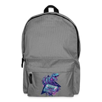 Dinosaur Nostalgic Neon Cassette 80s/90s - Backpack - elephant grey - Front