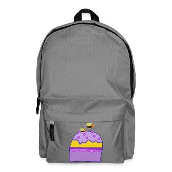 Muffin Kuchen Bienen Insekten Kinder  - Rucksack - Mittelgrau - Vorne