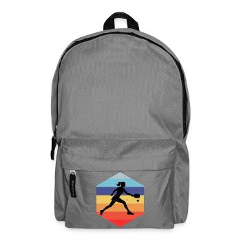 Pickleball scene Geschenk für Pickleballsport Fans - Rucksack - Mittelgrau - Vorne